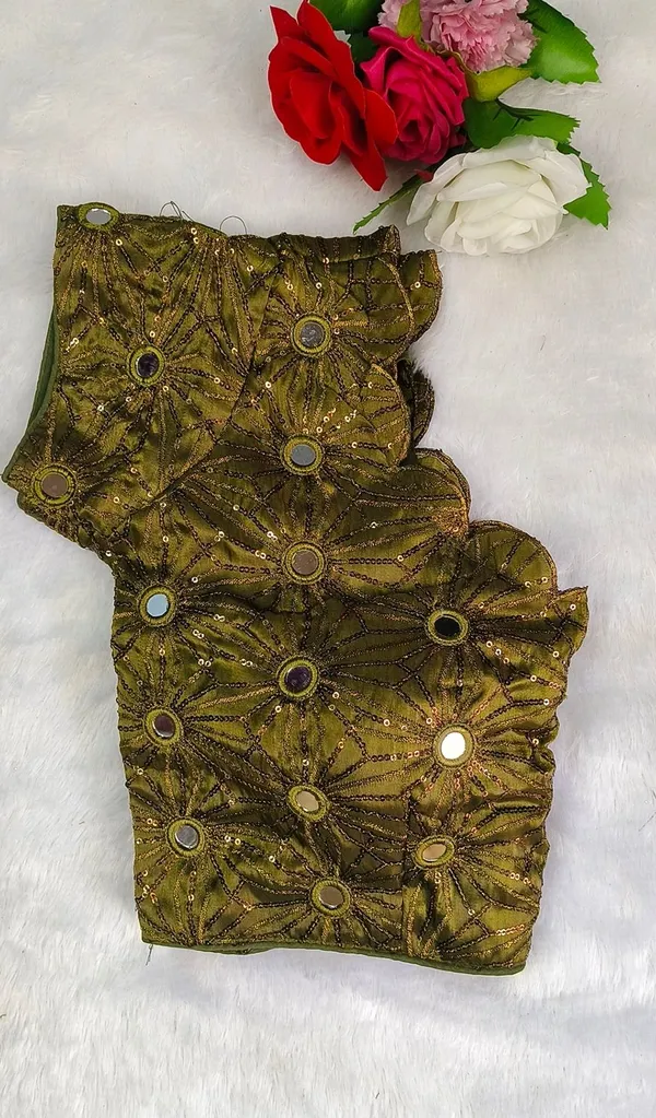Light_Green_Fandy_Silk_Embroidered_Designer_Blouse_For_Women
