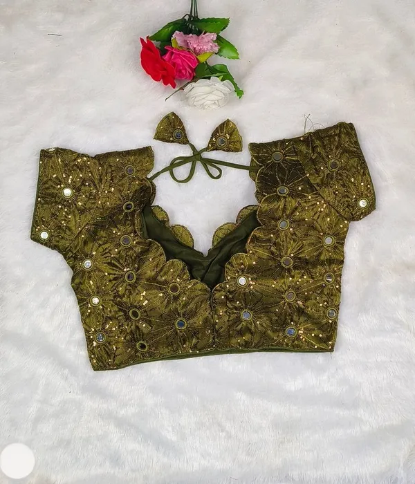 Light_Green_Fandy_Silk_Embroidered_Designer_Blouse_For_Women