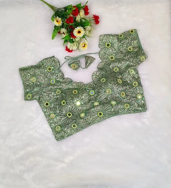 Light_Green_Fandy_Silk_Embroidered_Designer_Blouse_For_Women