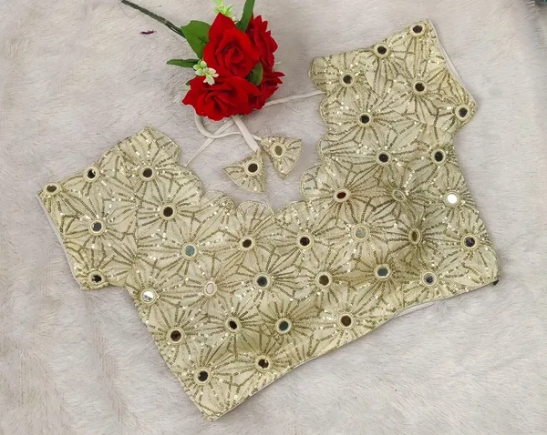 Beige_Silk_Embroidered_Blouse_For_Women