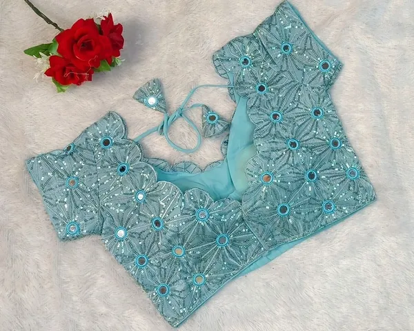 Light_Blue_Fandy_Silk_Embroidered_Designer_Blouse_For_Women