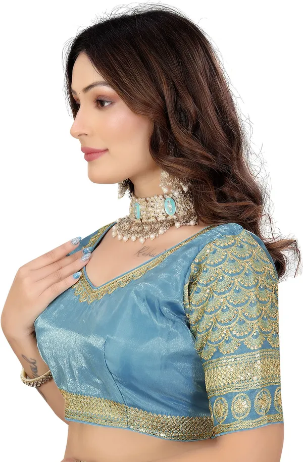 Light_Green_Silk_Jari_Sequin_Embroidered_Blouse_For_Women