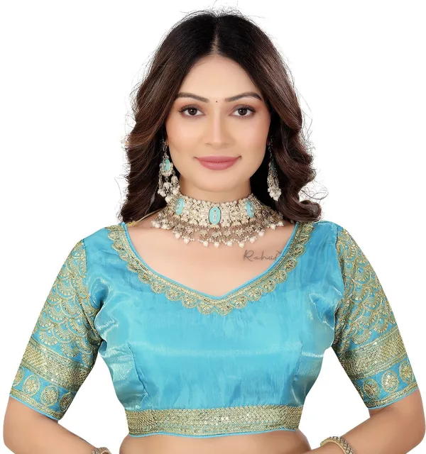 Light_Blue_Silk_Jari_Embroidered_Designer_Blouse_For_Women