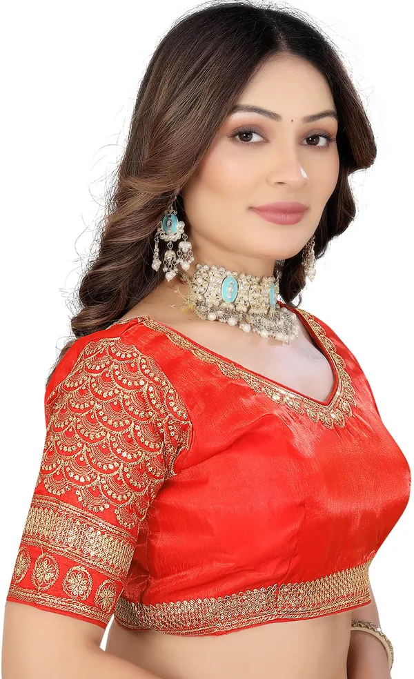Red_Silk_Jari_Embroidered_Designer_Blouse_For_Women