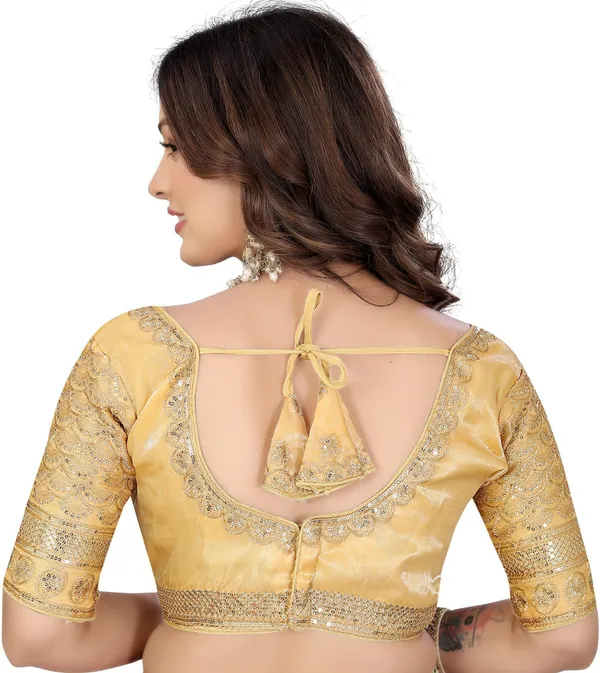 Gold_Silk_Sweetheart_Neck_Zari_Embroidered_Blouse_For_Women
