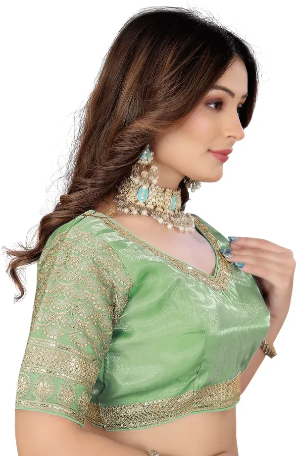 Light_Green_Silk_Jari_Sequin_Embroidered_Blouse_For_Women