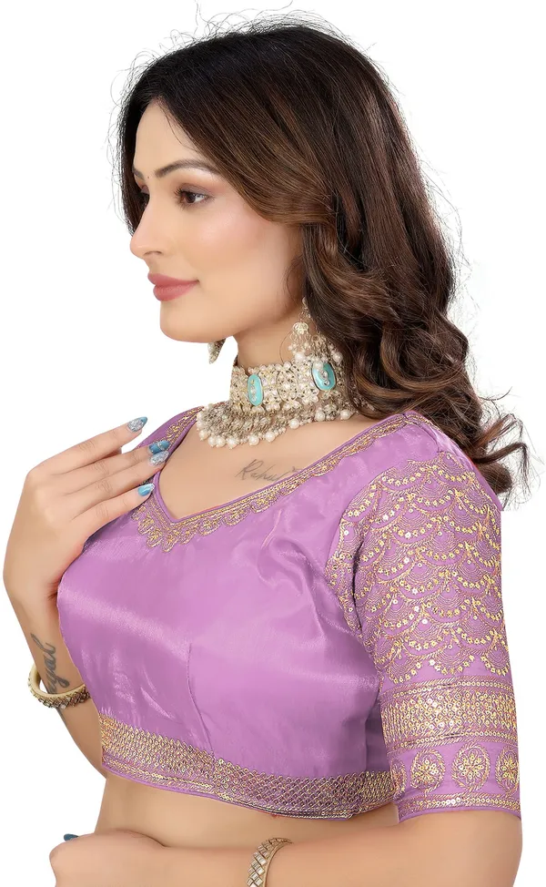 Pink_Silk_Jari_Sequin_Embroidered_Blouse_For_Women