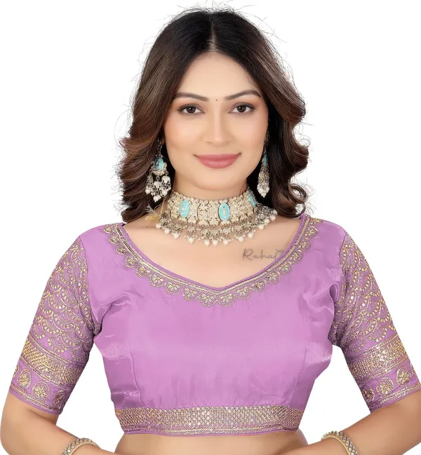 Pink_Silk_Jari_Sequin_Embroidered_Blouse_For_Women