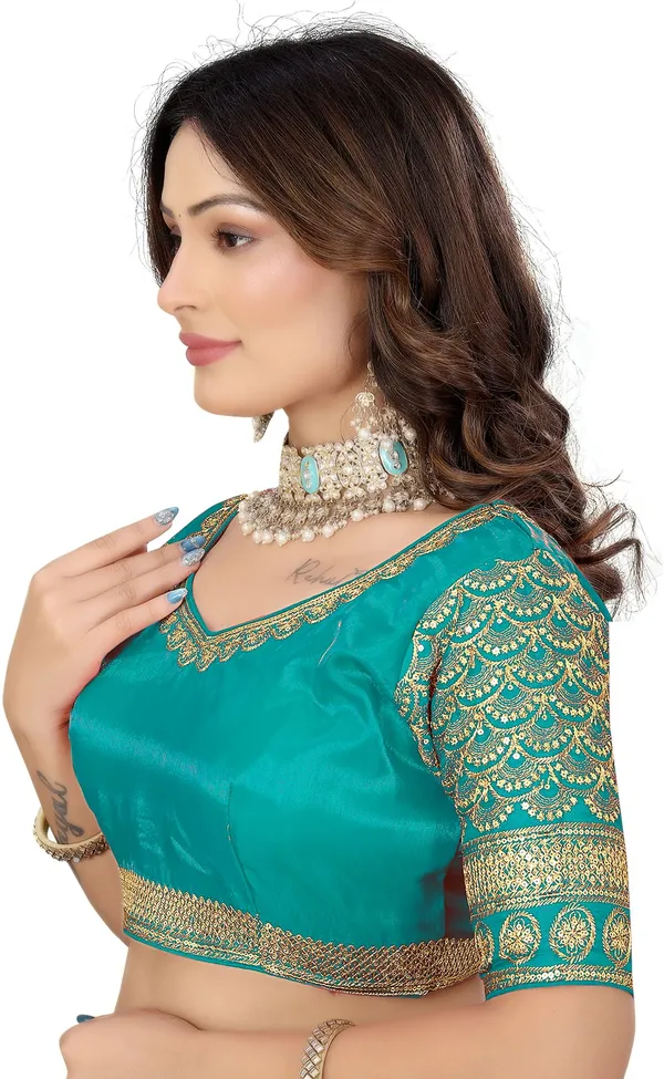 Green_Silk_Jari_Embroidered_Designer_Blouse_For_Women