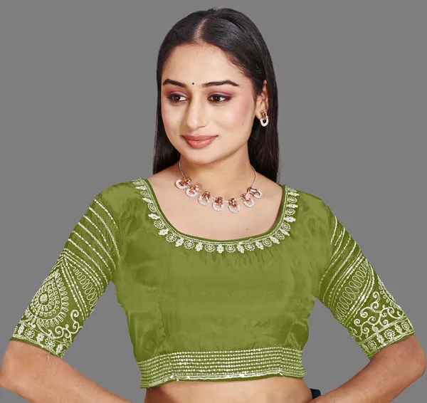 Light_Green_Silk_Jari_Sequin_Embroidered_Blouse_For_Women