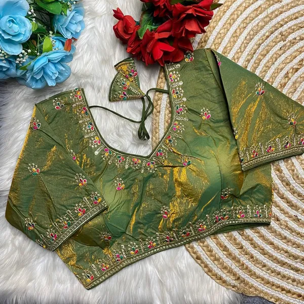 Light_Green_Silk_Sweetheart_Neck_Blouse_For_Women