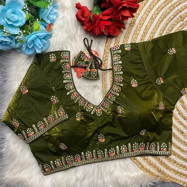 Light_Green_Silk_Sweetheart_Neck_Blouse_For_Women
