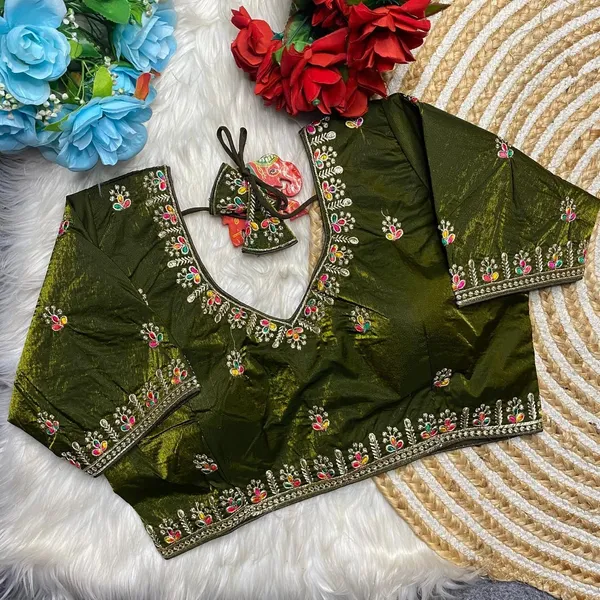 Light_Green_Silk_Sweetheart_Neck_Blouse_For_Women