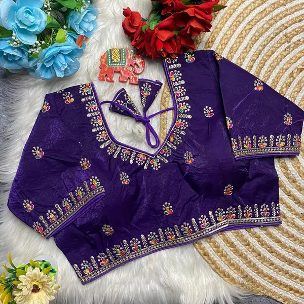 Purple_Silk_Floral_Motif_Embroidered_Blouse_For_Women