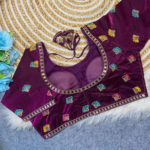 Purple_Silk_Fashion_Neck_Blouse_For_Women