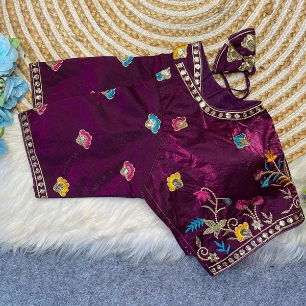 Purple_Silk_Fashion_Neck_Blouse_For_Women