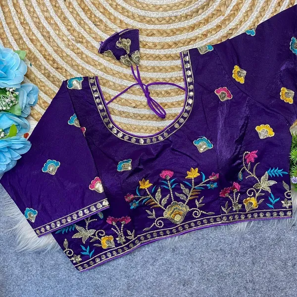Purple_Silk_Fashion_Neck_Blouse_For_Women