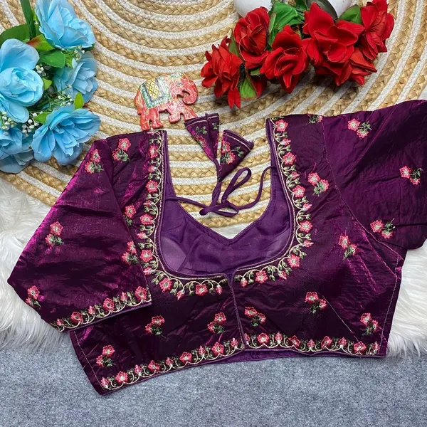 Purple_Silk_Fashion_Neck_Blouse_For_Women