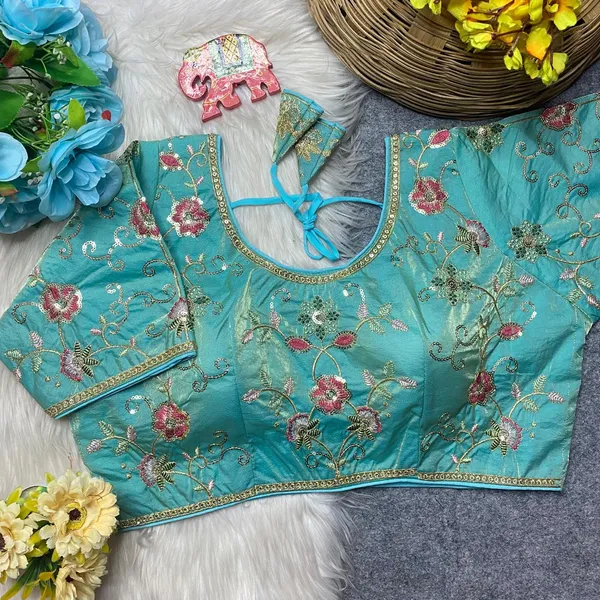 Sky_Blue_Silk_Embroidered_Blouse_For_Women