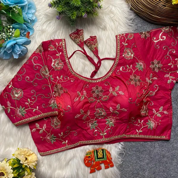Rani_Pink_Silk_Embroidered_Blouse_For_Women