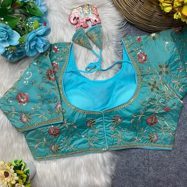 Sky_Blue_Silk_Embroidered_Blouse_For_Women