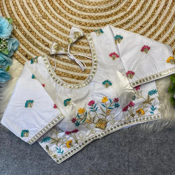 White_Silk_Embroidered_Blouse_For_Women