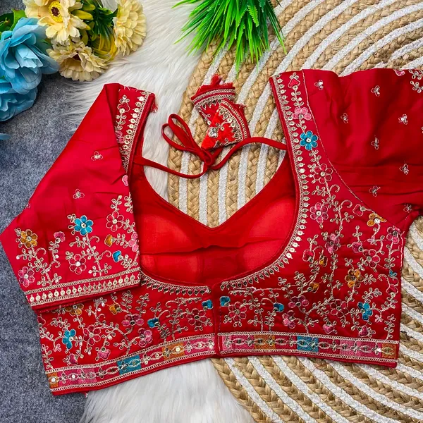 Red_Silk_Embroidered_Ethnic_Blouse_For_Women