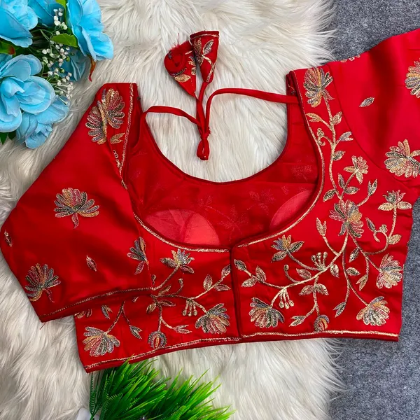 Red_Silk_Embroidered_Floral_Blouse_For_Women
