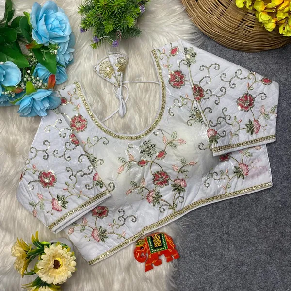 White_Silk_Embroidered_Blouse_For_Women