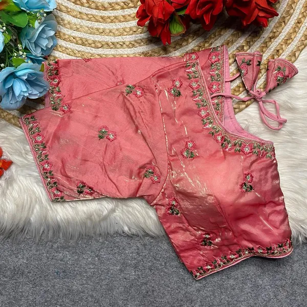 Pink_Silk_Embroidered_Sequin_Work_Blouse_For_Women