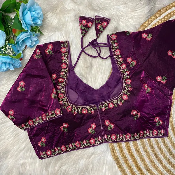 Purple_Silk_Embroidered_Floral_Blouse_For_Women