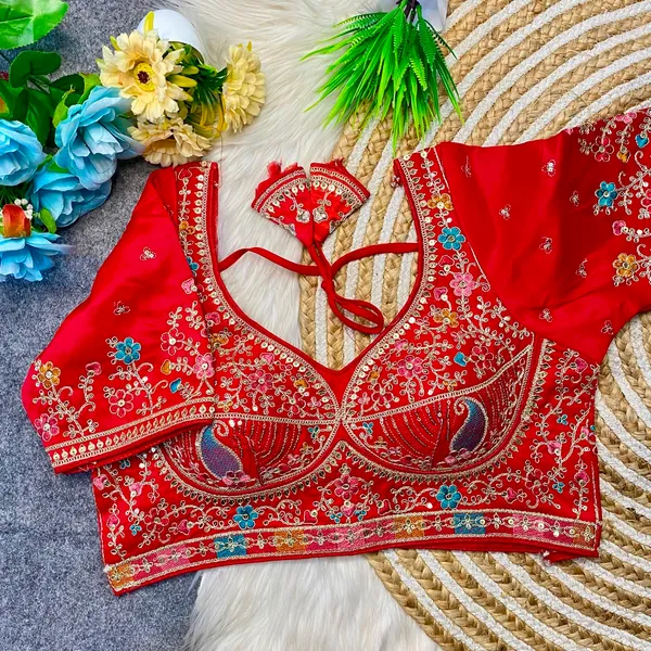 Red_Silk_Embroidered_Ethnic_Blouse_For_Women