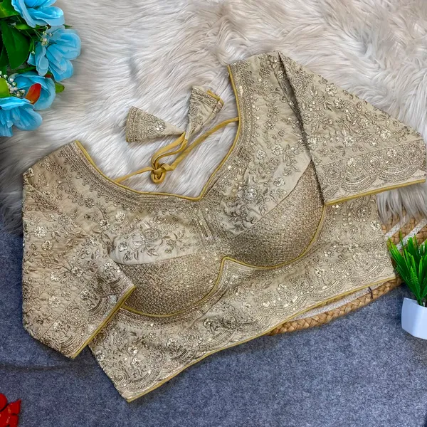 Beige_Silk_Embroidered_Sequin_Work_Blouse_For_Women