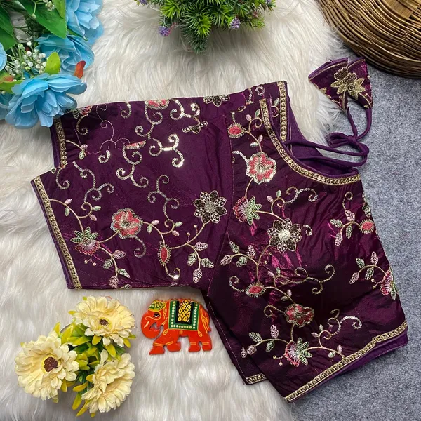 Purple_Silk_Floral_Embroidered_Blouse_For_Women