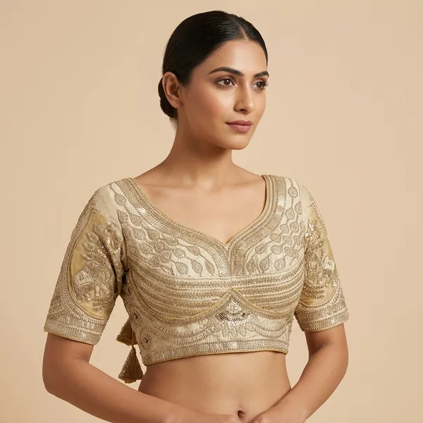 Off_White_Silk_Embroidered_Sequin_Work_Blouse_For_Women