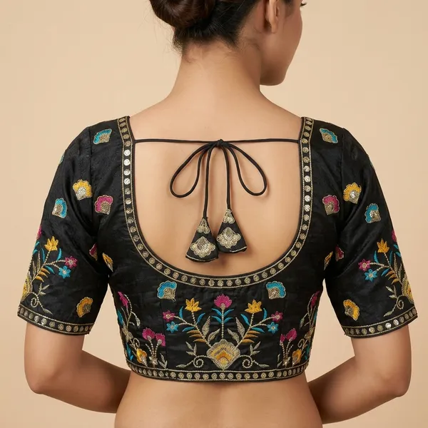Morpich_Green_Silk_Embroidered_Blouse_For_Women