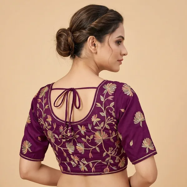 Purple_Silk_Embroidered_Floral_Blouse_For_Women