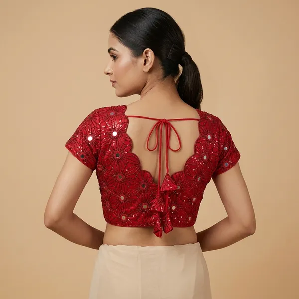 Red_Fandy_Silk_Embroidered_Designer_Blouse_For_Women