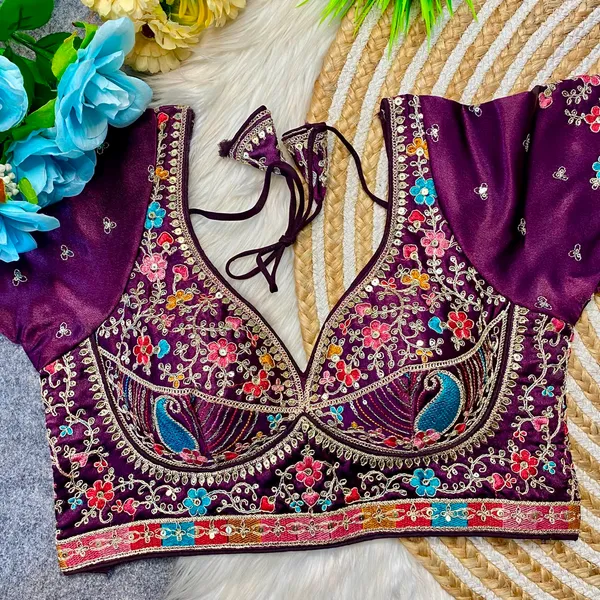 Purple_Silk_Embroidered_Floral_Blouse_For_Women