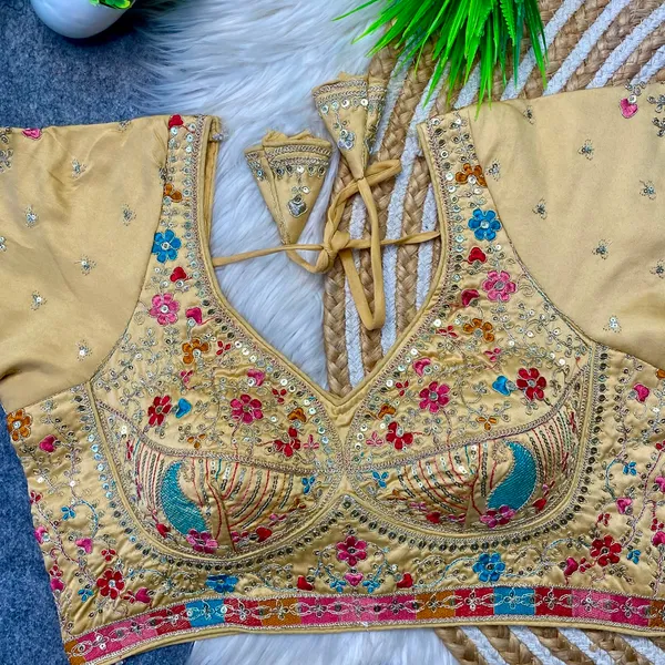 Golden_Silk_Embroidered_Floral_Motif_Blouse_For_Women
