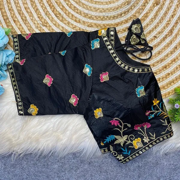 Morpich_Green_Silk_Embroidered_Blouse_For_Women