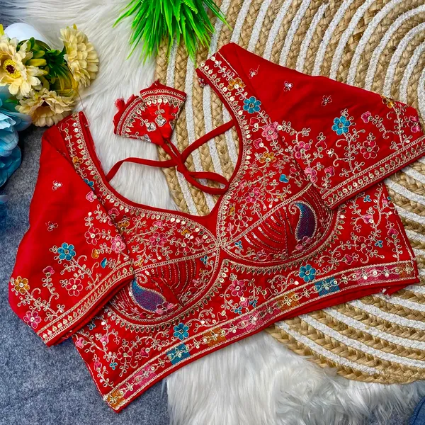 Red_Silk_Embroidered_Ethnic_Blouse_For_Women