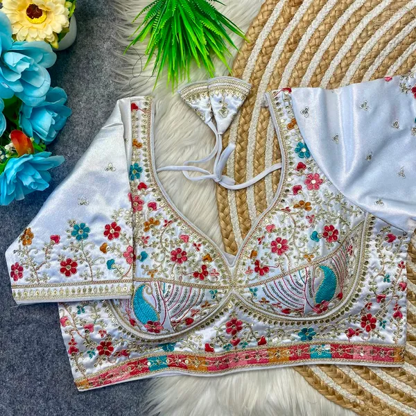 White_Silk_Embroidered_Floral_Blouse_For_Women