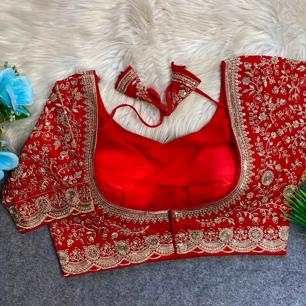 Red_Silk_Embroidered_Blouse_For_Women