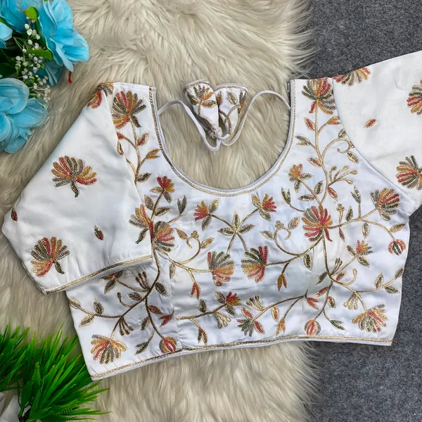 White_Silk_Embroidered_Floral_Blouse_For_Women