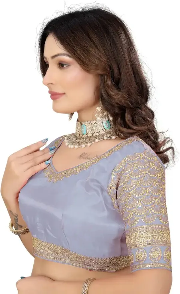 Lavender_Silk_Embroidered_Blouse_For_Women