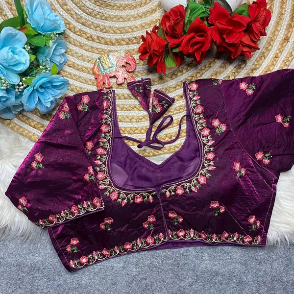 Purple_Silk_Embroidered_Floral_Blouse_For_Women