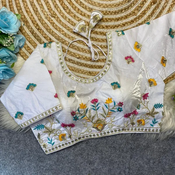 White_Silk_Embroidered_Blouse_For_Women
