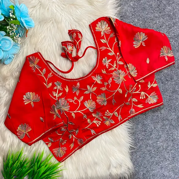 Red_Silk_Embroidered_Floral_Blouse_For_Women