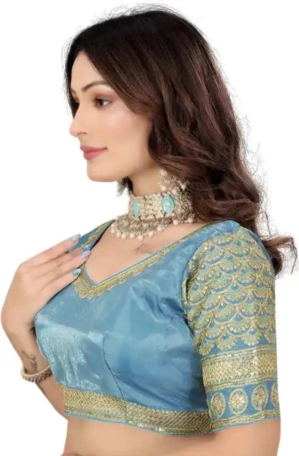 Sky_Blue_Silk_Embroidered_Blouse_For_Women